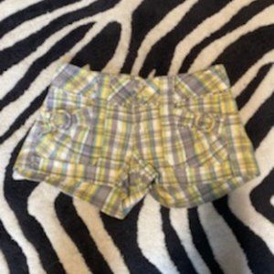 Gray and yellow cotton shorts